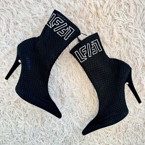 Jeffrey Cambell X LF the brand mesh booties